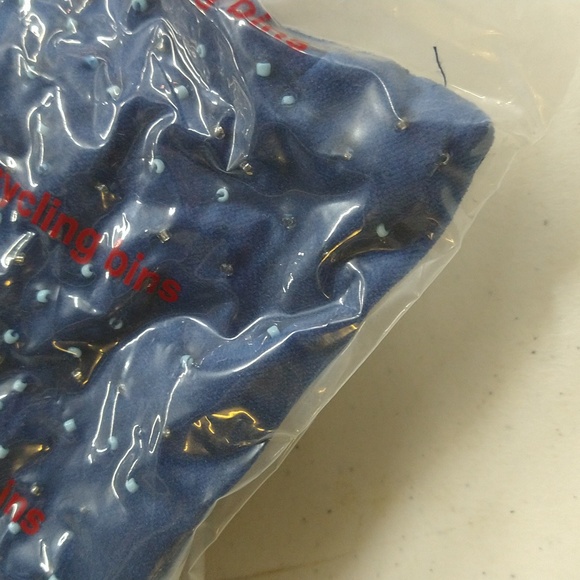 NEW! Love and Lights Beaded Square Throw Pillow Dark Blue - Threshold - 12"x12" - Picture 6 of 10